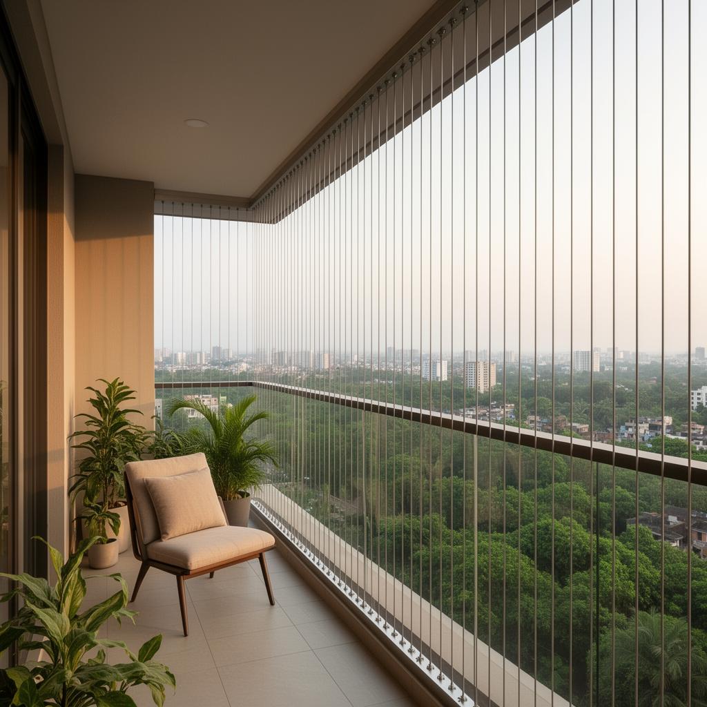 Invisible Grills for Balcony